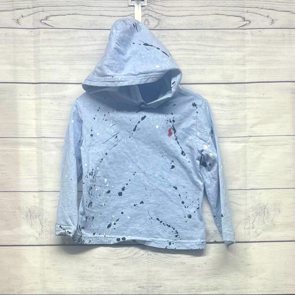Polo Ralph Lauren Blue Splatter Hoodie Size 2